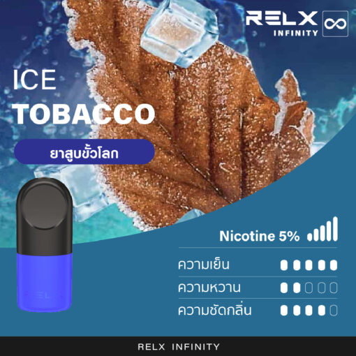 น้ำยาบุหรี่ไฟฟ้า pod RELX INFINITY SINGLE POD ICE TOBACCO