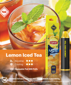 VMC 5000 Puffs กลิ่น Lemon Iced Tea (ชามะนาว)