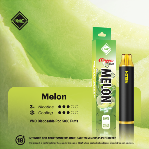 VMC POD 5000 Puffs กลิ่น Melon (เมล่อน)