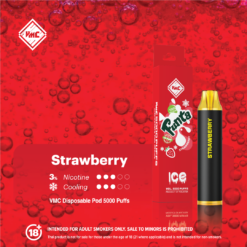 VMC POD 5000 Puffs กลิ่น Fanta Strawberry (แฟนต้าสตรอเบอร์รี่)