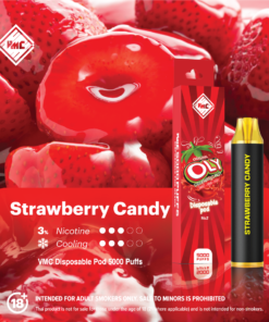 VMC POD 5000 Puffs กลิ่น Strawberry Candy (ลูกอมสตรอเบอร์รี่)